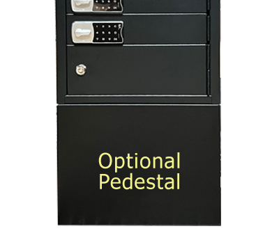eCharge6 locker with optional pedestal base