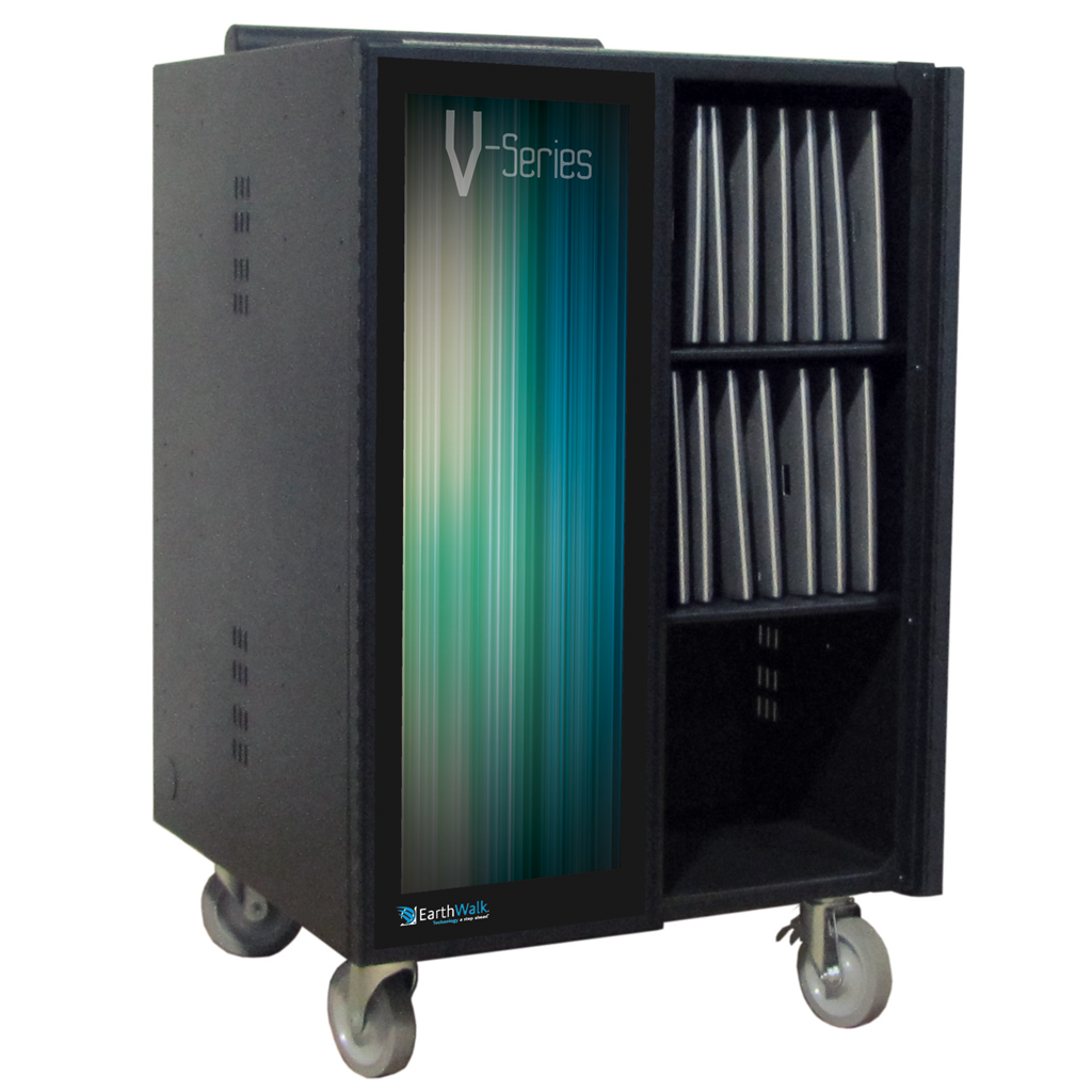 V Series cart, vertical device storage